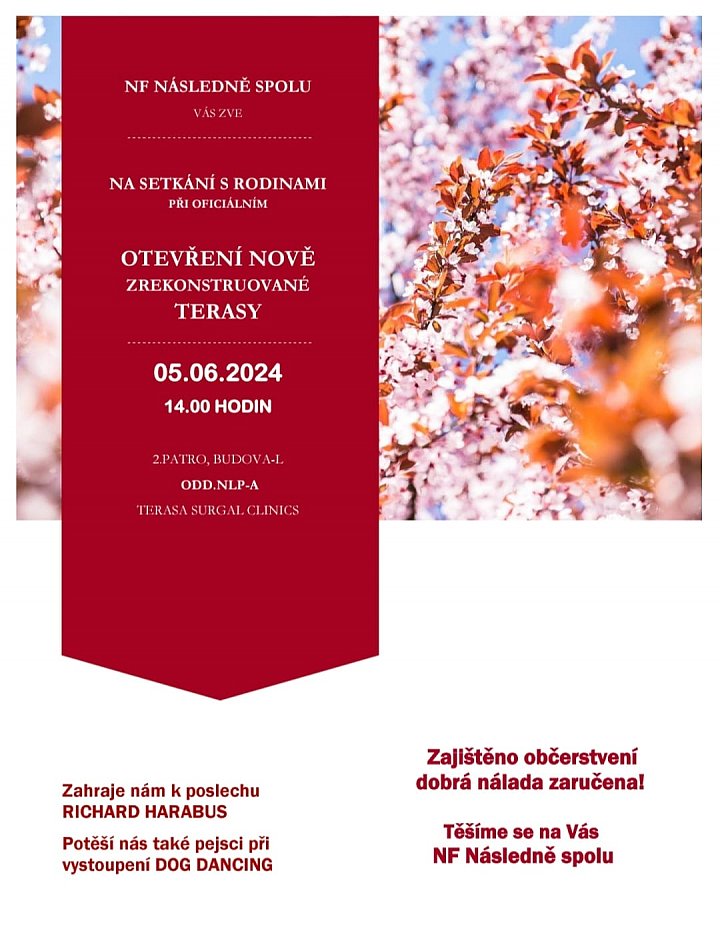 Pozvánka - Setkání klientů s rodinami na nové terase